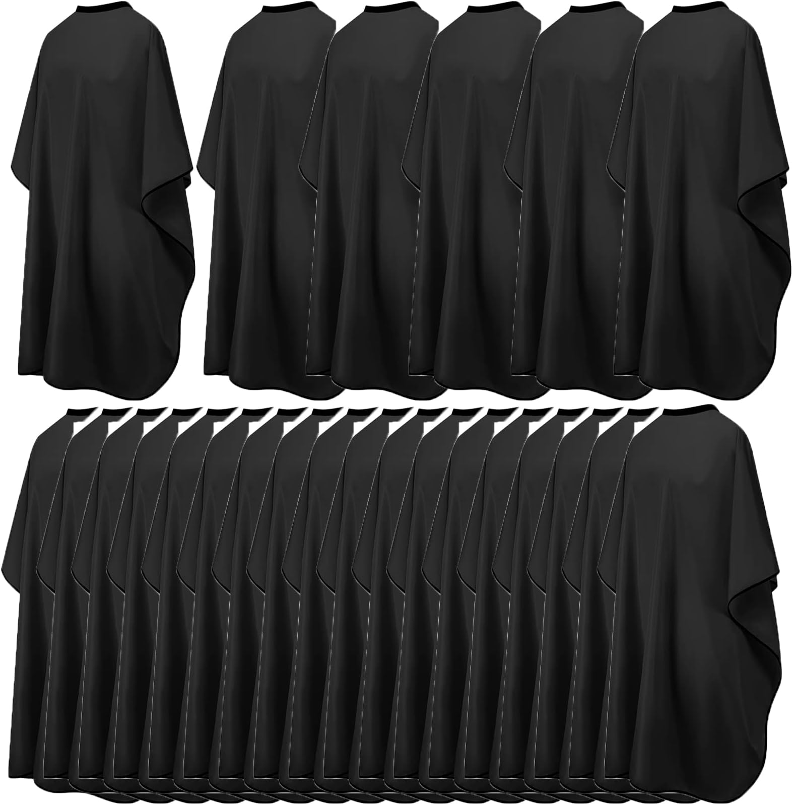 Hair Salon Capes Waterproof Haircut Unisex Black Cape Barber Hair Cutting Cape with Snap Closure Hair,Coloring and Styling