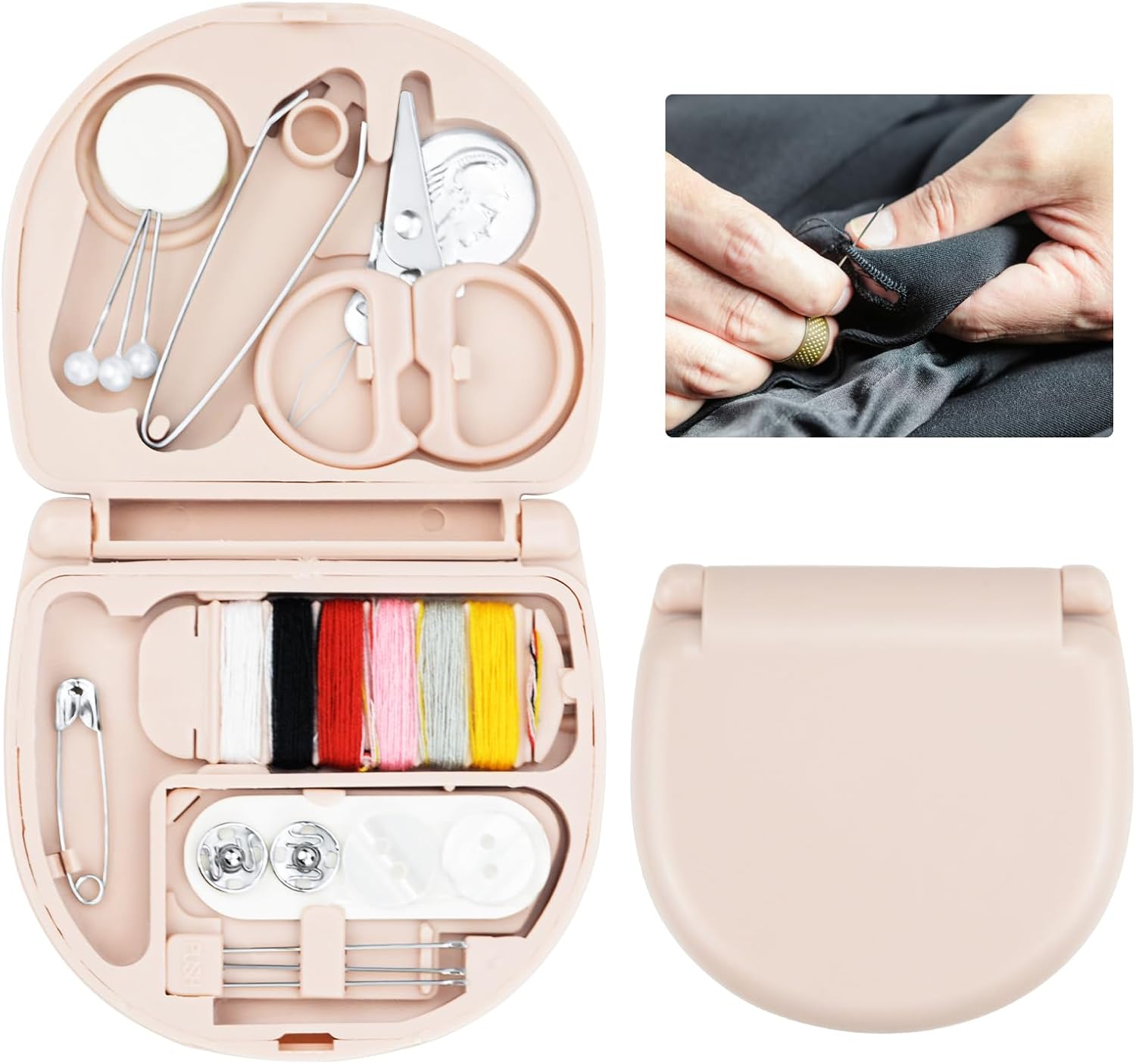 Fantasyon Mini Sewing Box,Travel Sewing Kit Mini Sewing Kit Portable