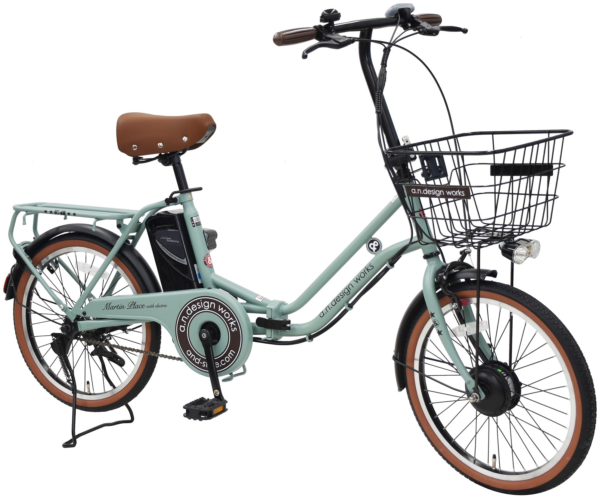 Amazon | a.n.design works FHe-20 ライトターコイズ 電動アシスト