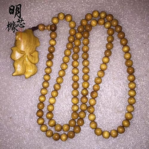 金丝楠木手串108颗念珠手链搭配小把件吊坠雕刻饰品工艺品