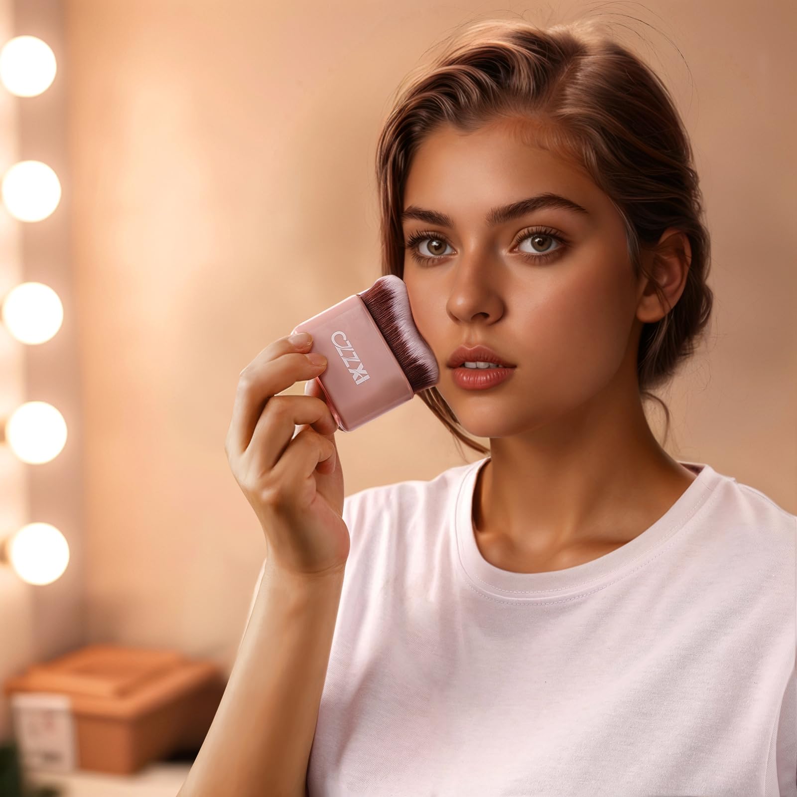 CZZXI Tanning Mitt, Body Brush & Back Tanner Applicator Kit – Self-Tan Applicator for Body, Face & Hard-to-Reach Areas | Includes Storage Pouch: 3 Piece (Brown)