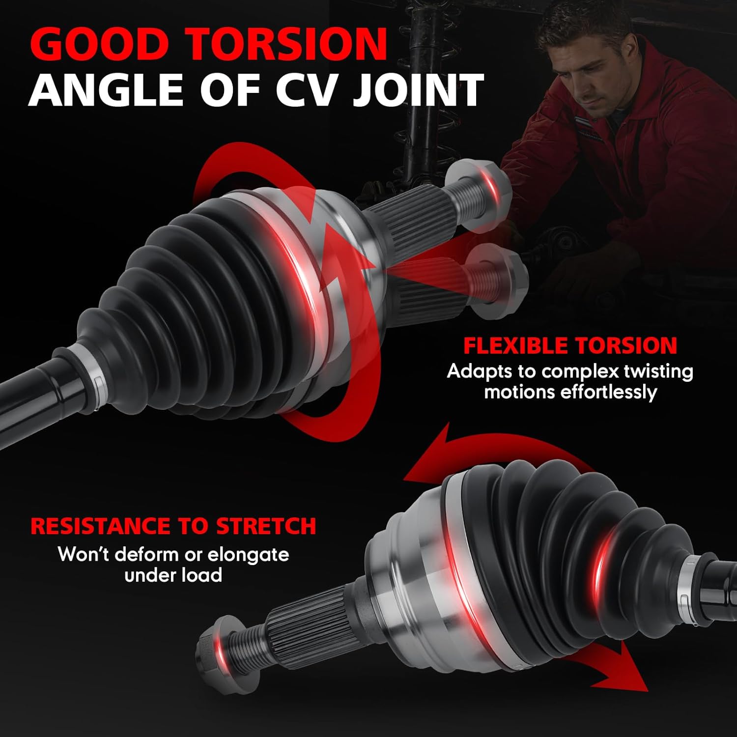 CV Axle Shaft Assembly Compatible with Nissan Altima 2007 2008 2009 2010 2011 2012 2013 Front Right Replaces# 66-6264