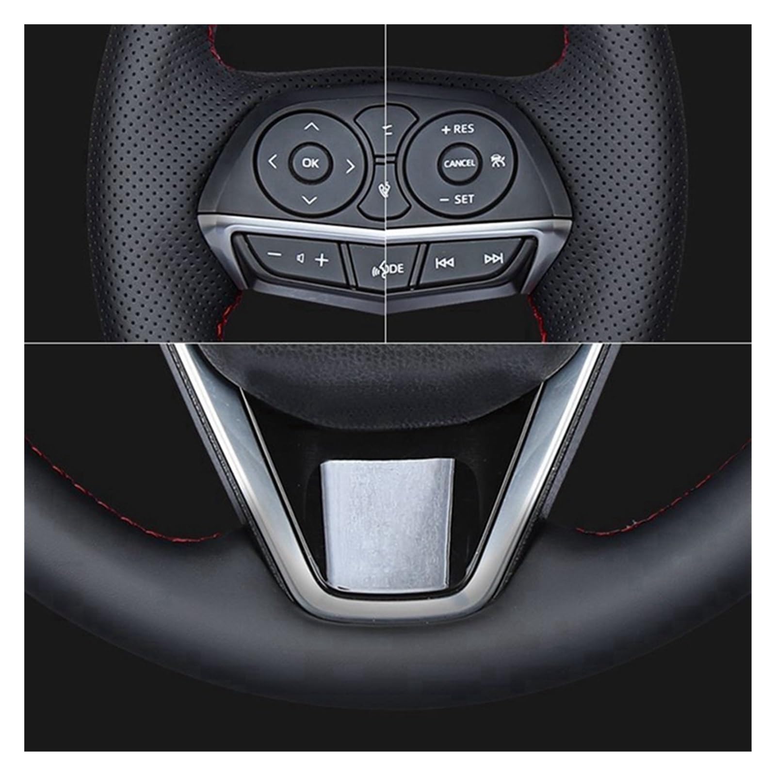 Auto Stuurhoes voor Peugeot 207 2008-2013, Microfiber Leer