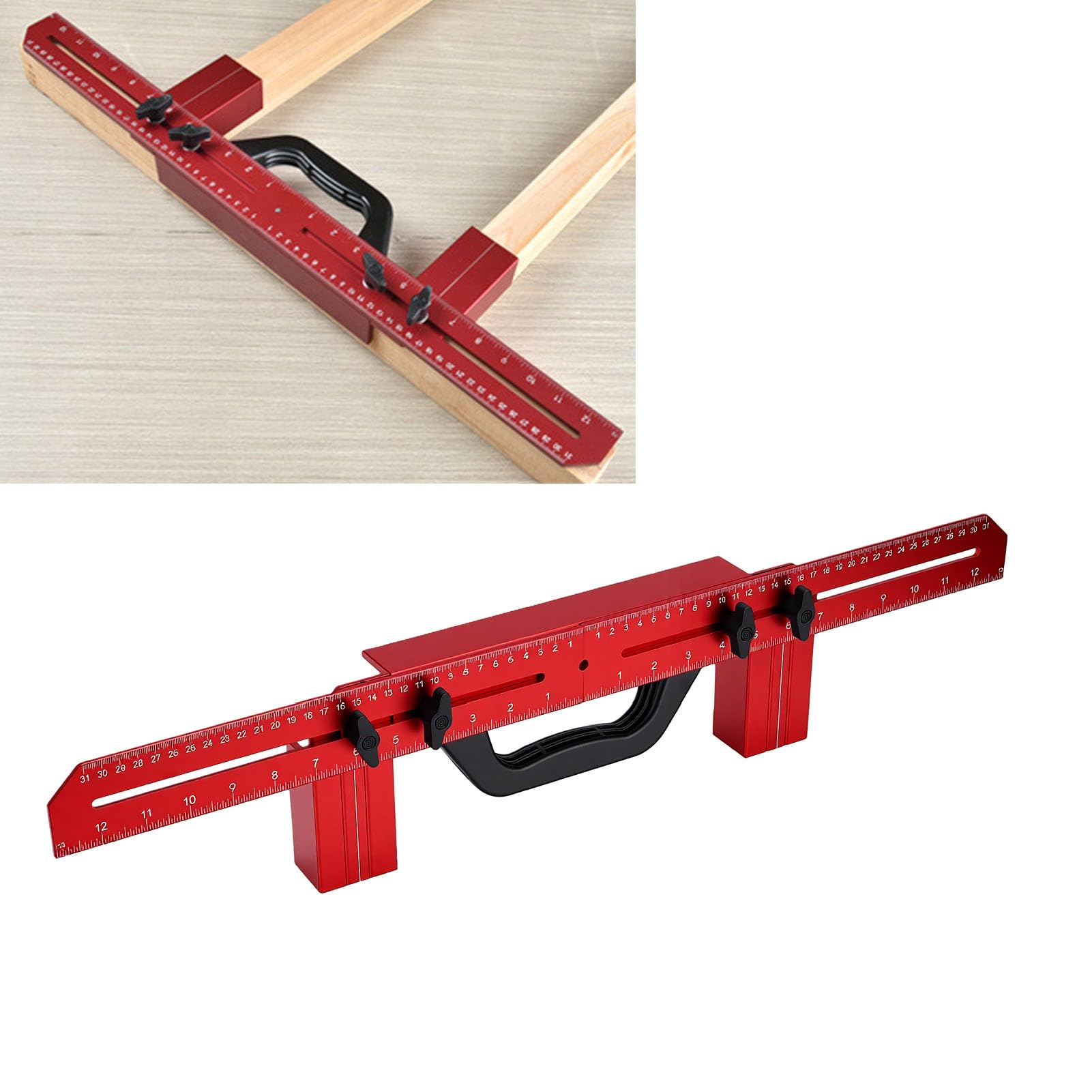 per Incorniciatura di Pannelli di Legno Strumento di Layout per Perni Centrali Regolabili in Lega di Alluminio da 12-30 Pollici per l'installazione di Mobili Lavorazione del Legno