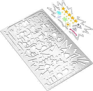 プランナー用ステンシル型紙 | 切り抜きクラフト用品 | 子供用 スクラップブッキング テンプレート キッズ クラフト 型紙 子供 工作 クラフト用品 - 子供、ティーン、大人、製図者、アーティスト、学生、教師向け、スケッチブック、ポスター、デザイン、クラフトプロジェクト用