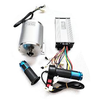 Electric High Speed Brushless Dc Motor Kit Motor Controller 2000w 60v Brushless Electric Scooter Conversion Kit with 3-Speed and Reverse Function for Bicycle Motorcycle Kart DIY Motor Parts