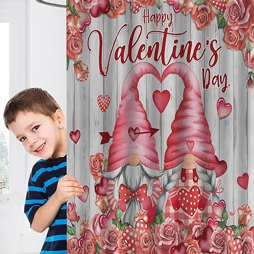 Miniatura 10 de Cortina de ducha de Pascua, divertido juego de cortina de ducha de conejo, cortinas de ducha impermeables para baño, juego de cortinas de ducha de