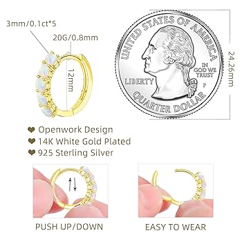 Amazon.com: Kosuwo 925 Sterling Silver Opal Earrings for