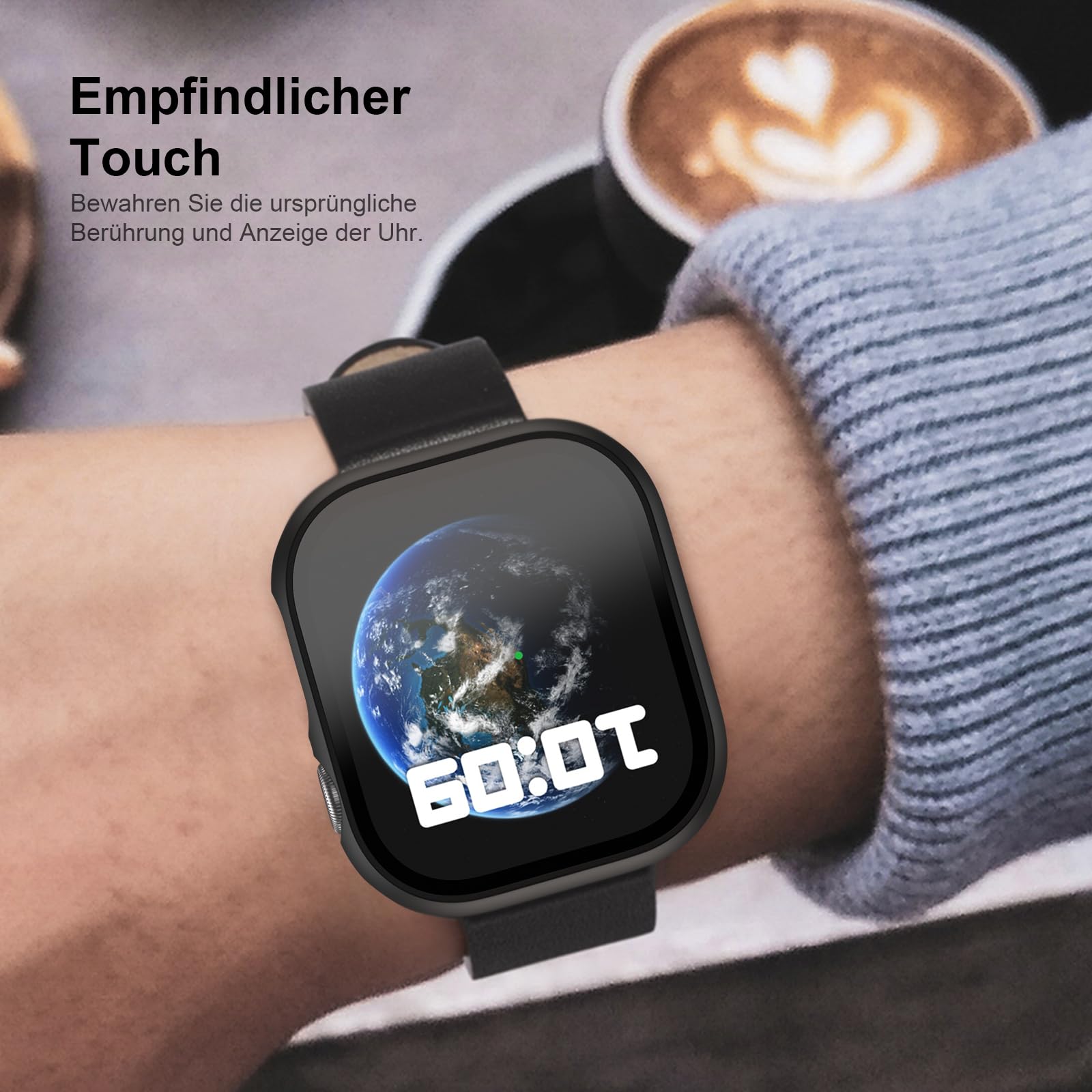 Custodia protettiva con pellicola protettiva compatibile con Apple Watch SE/6/5/4 40 mm,