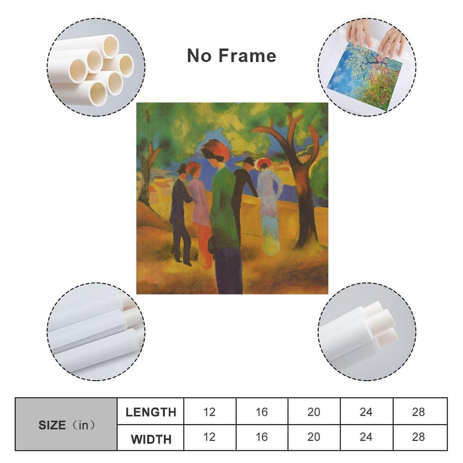 Amazon.co.jp: August Mackeアウグスト・マッケ抽象絵画《緑の上着の