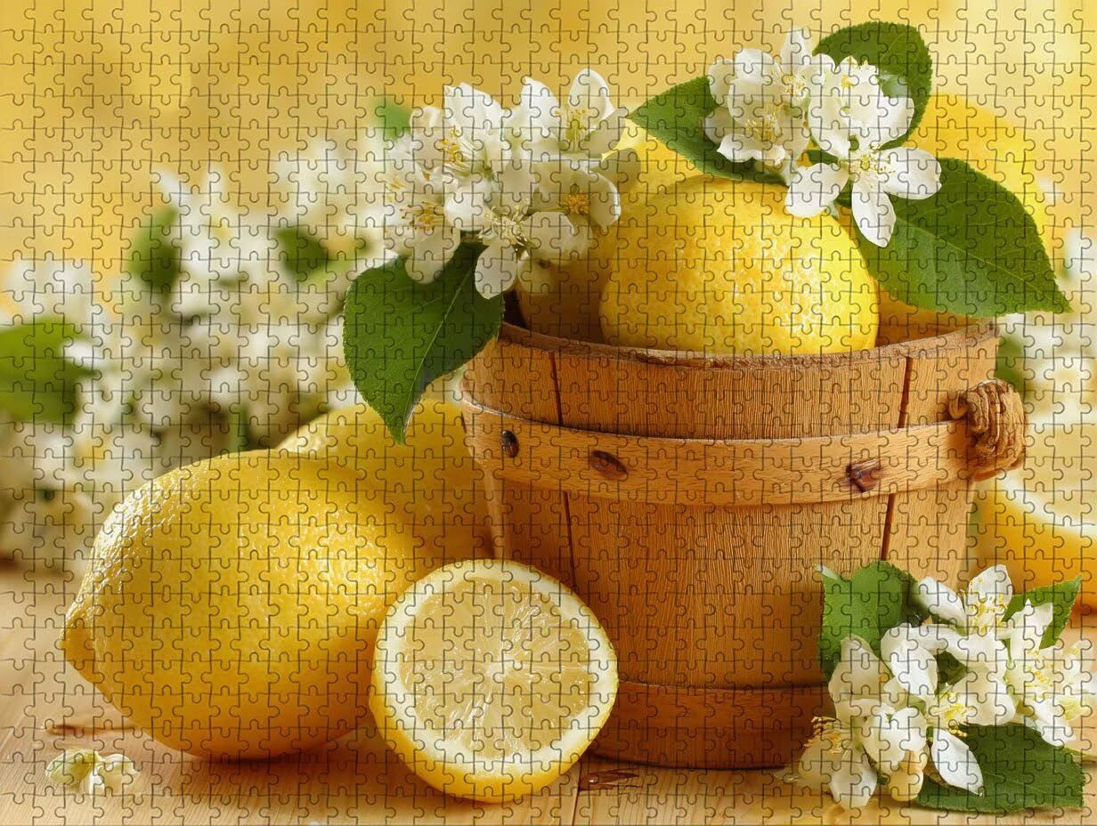 Żółte drewniane puzzle 3000 sztuk, kwiat puzzle dla dorosłych z pudełkiem 122 x 81 cm, łamigłówki, dla mężczyzn kobiet nastolatek, kreatywne gry logiczne, dekoracja domu prezent, 9-7226