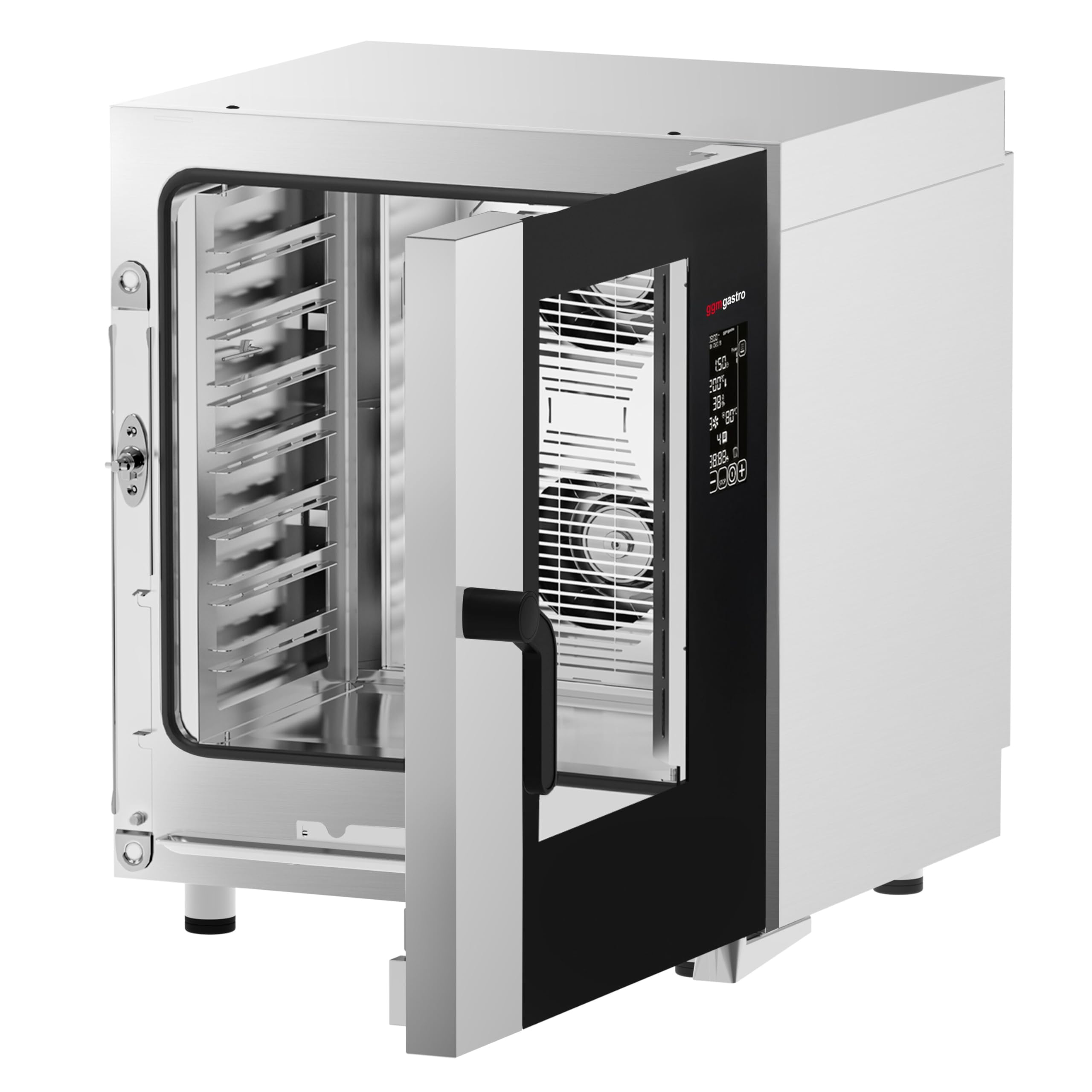GGM Gastro Kombidämpfer Digital 7x GN 1/1 | Ideal für Dauereinsatz, zeitsparende Reinigung durch abgerundete Ecken, intuitive Bedienung, hohe Präzision