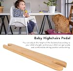 Repose-pieds en bois de bambou véritable réglable pour chaise haute, aide à maintenir la position appropriée pour l'alimentation et jouer à la maison, compatible avec Antilop, facile à nettoyer, sans effort
