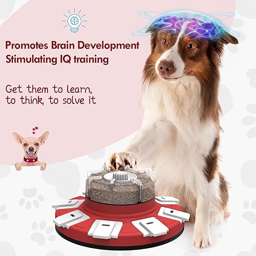 Miniatura 5 de Juguetes de rompecabezas para perro, dispensador de alimentos lentos, juguetes interactivos para aburrimiento y estimulación, entrenamiento de
