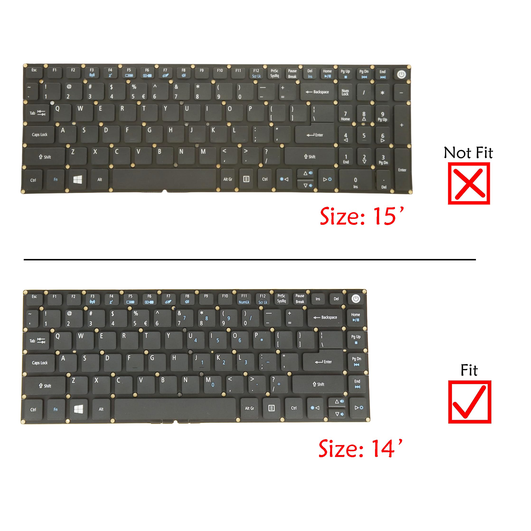 Touche De Clavier AC92 Pour Acer Travelmate 612 614 Etc. - Occasion - Une Touche Seulement