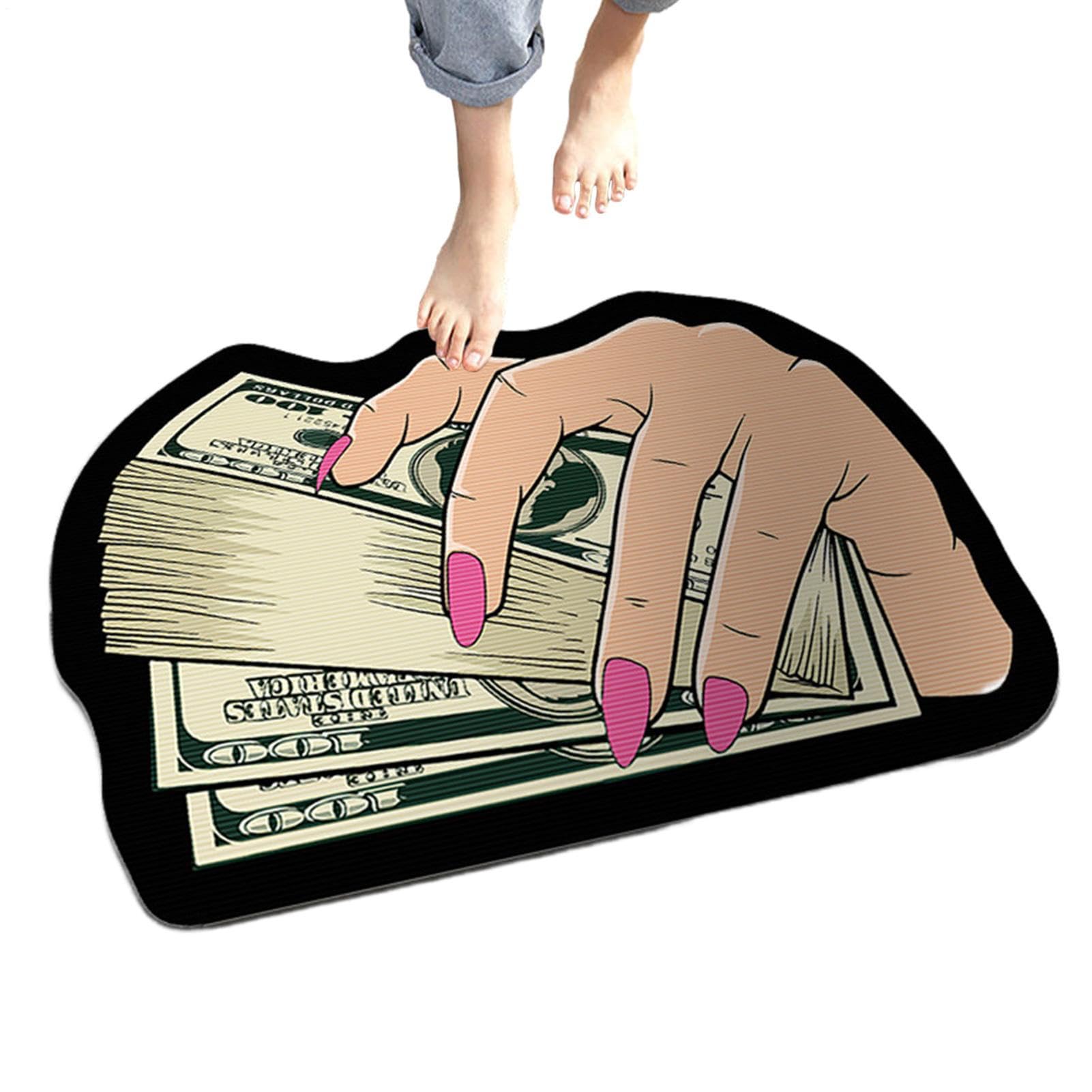 Tapis pour chambre billet de 100 dollars en velours doux antidérapant