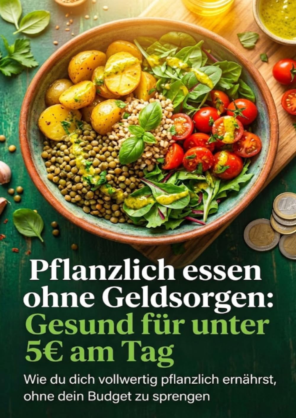 Pflanzlich essen ohne Geldsorgen: Gesund für unter 5€ am Tag: Wie du dich vollwertig pflanzlich ernährst, ohne dein Budget zu sprengen