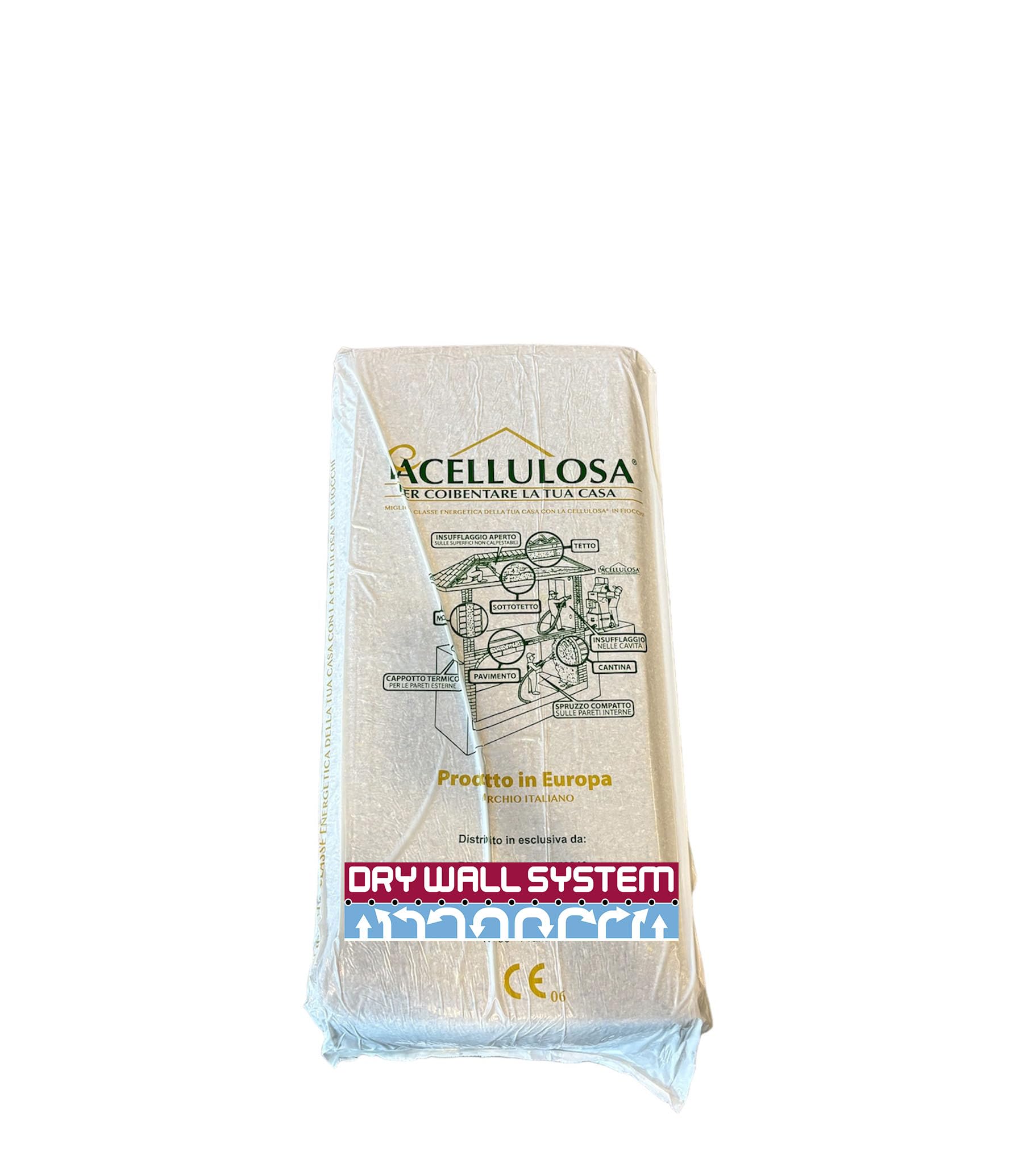 CELLULOSA IN FIOCCHI DA INSUFFLAGGIO 12,5 KG ISOLAMENTO TERMICO (12.5, Chilogrammi)