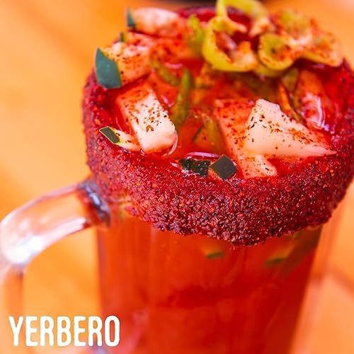 Miniatura 4 de Yerbero - Dip de cóctel Michelada Premium de pulpa de caramelo  8 onzas (8.00 oz)  Pasta de chamoy, caramelo y chile con fruta real giro audaz y