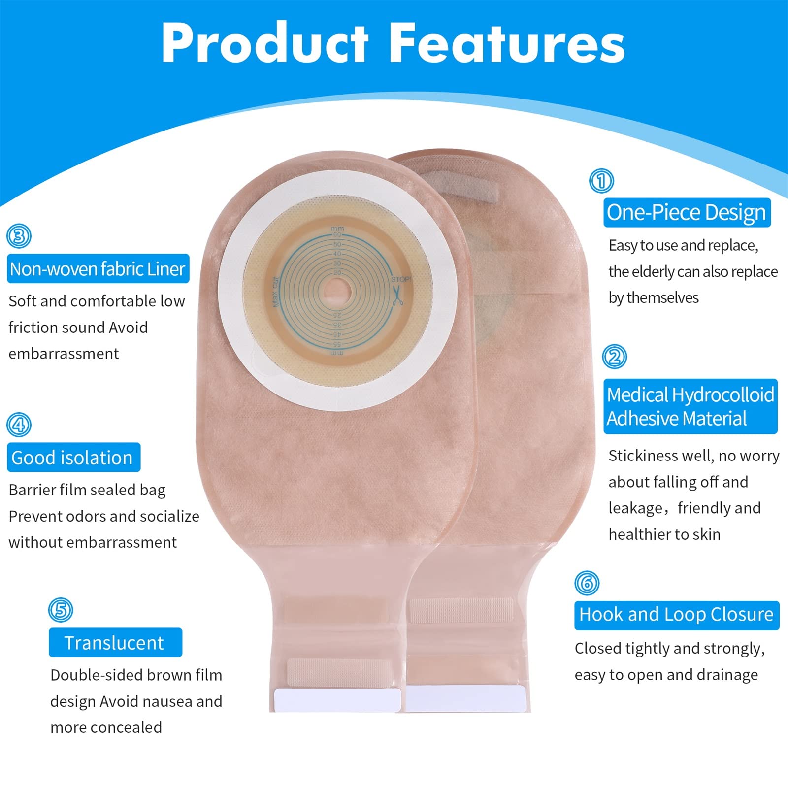 Buy HomeBake Colostomy Bags 20pcs Ostomy Supplies for Colostomy