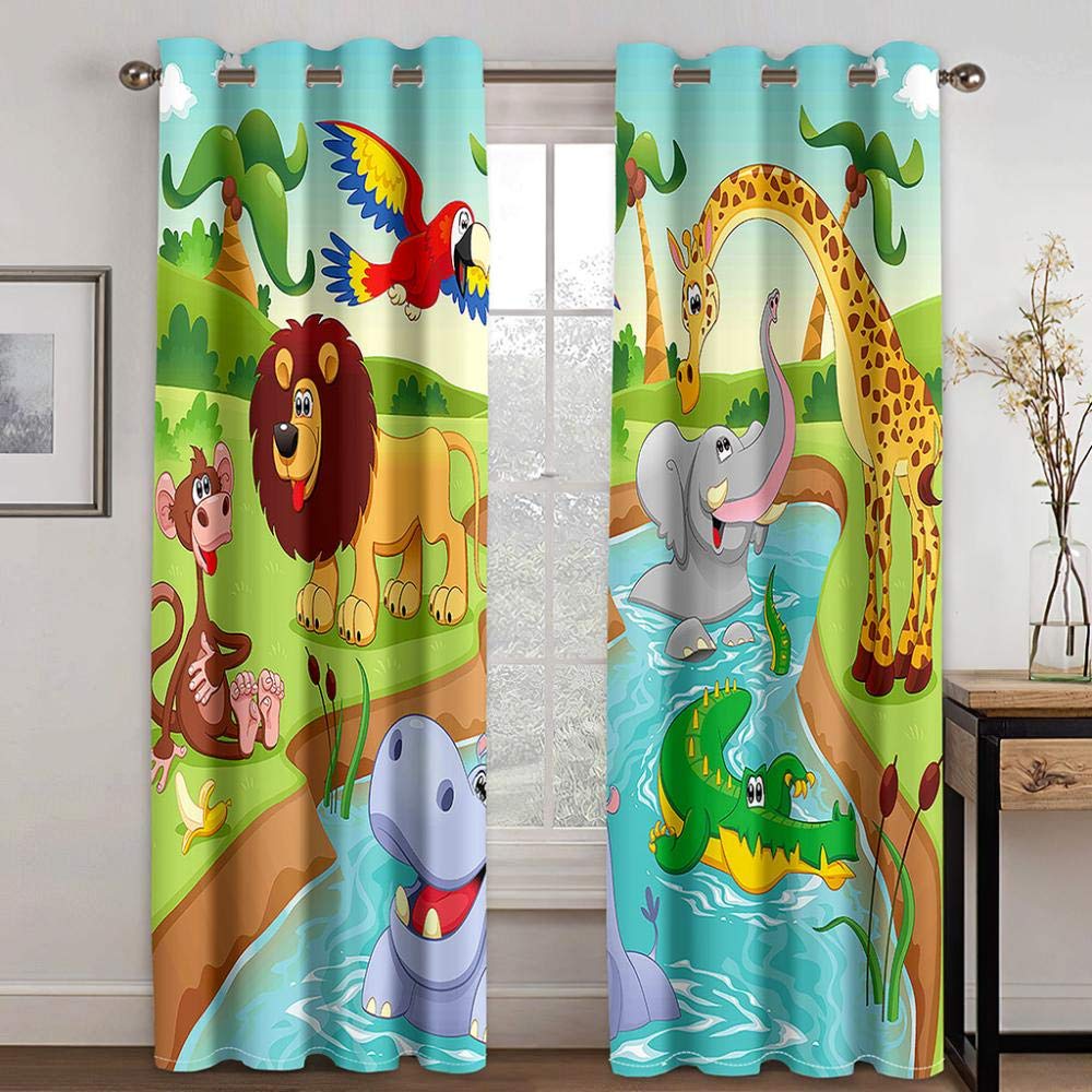 PONY DANCE Tende Oscuranti per Interni 2 Pezzi 60x240 CM Tende a Vetro