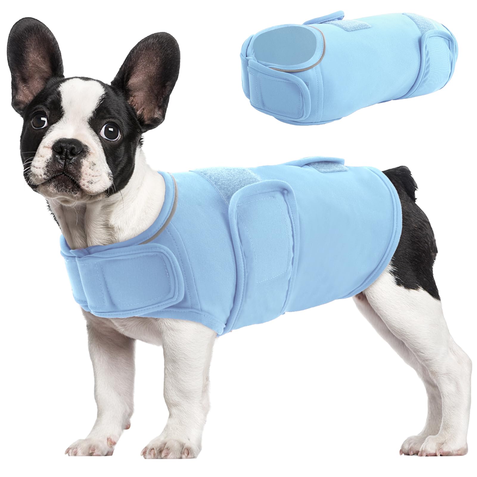 AOFITEE Cane Ansia Gilet Cappotto per Thunderstorm, Soft Dog Thunder Jacket Ansia Calmante Gilet con Strisce Riflettenti, Traspirante Cane Ansia Relief Cappotto per Cani di Piccola taglia media