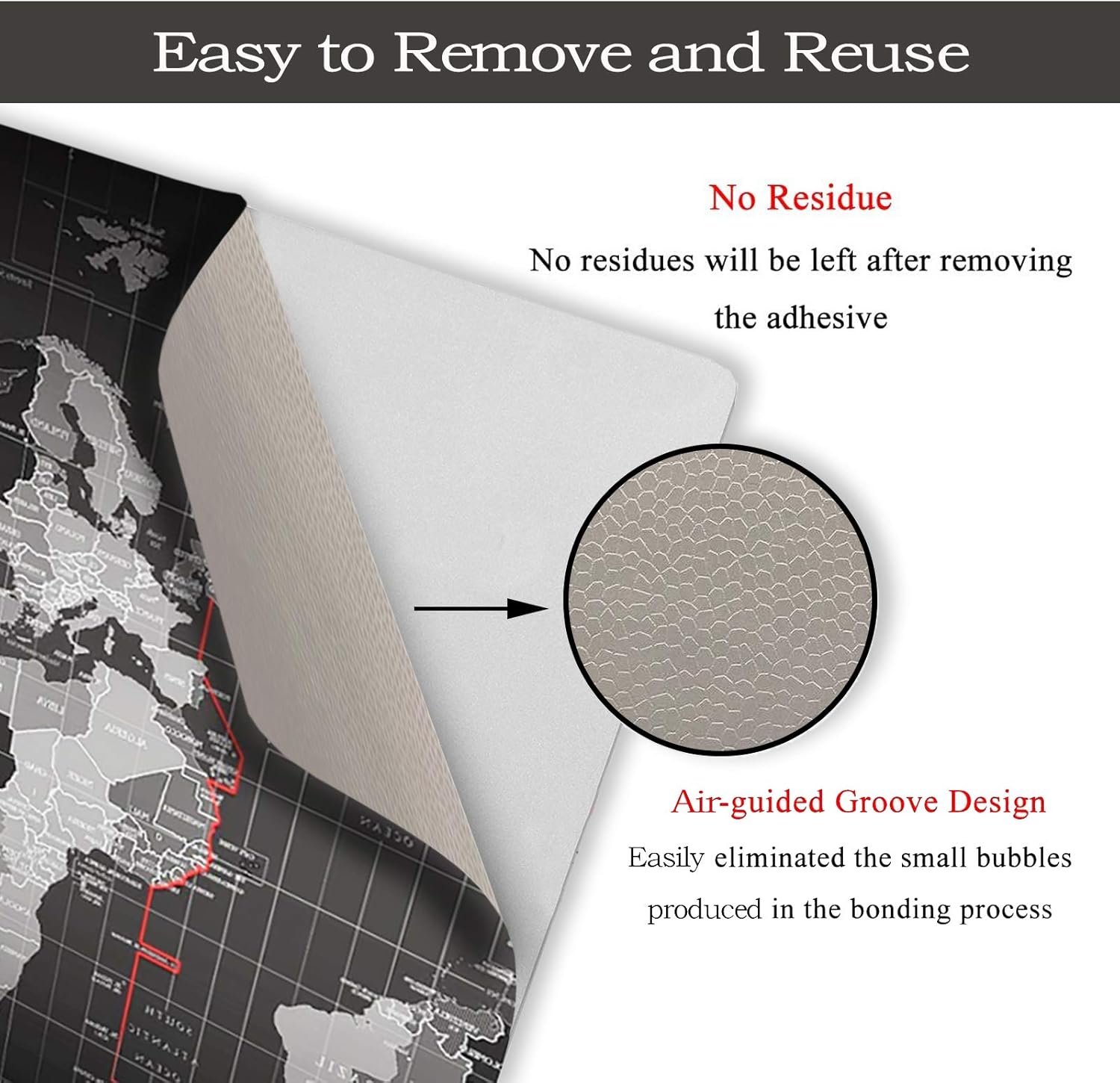 Laptop Skin Sticker Decal,12" 13" 13.3" 14" 15" 15.4" 15.6 inch Laptop Vinyl Skin Sticker Cover Art Protector Notebook PC (Free 2 Wrist Pad Included), Decorative Waterproof Removable,Cool World Map : Electronics