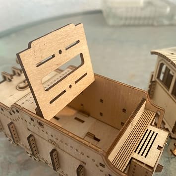 Express Train - DIY 3D Wooden Puzzle Model Kit - Laser Cut Wooden Puzzle Craft Kit, Brain Teaser Educational Building Model Toy for Kids -Mechanical Train Model Kits
