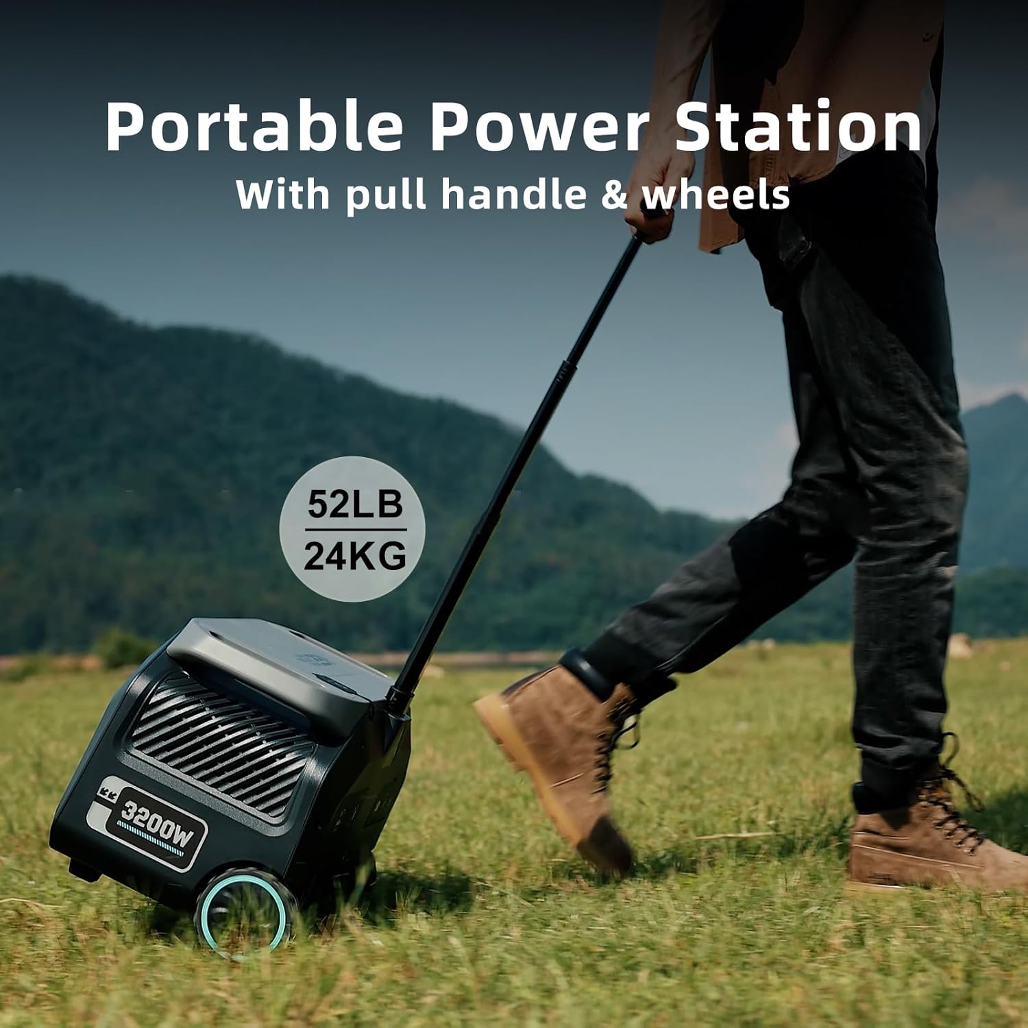 EcoVolt IEE 3200W Portable Power Station with 100W Panel, 2048Wh Lifepo4 Home Battery Backup Power Inverter, 120V/240V 120V/240V Dual Voltage, Solar Generator for Outdoors Camping Travel Power Outage