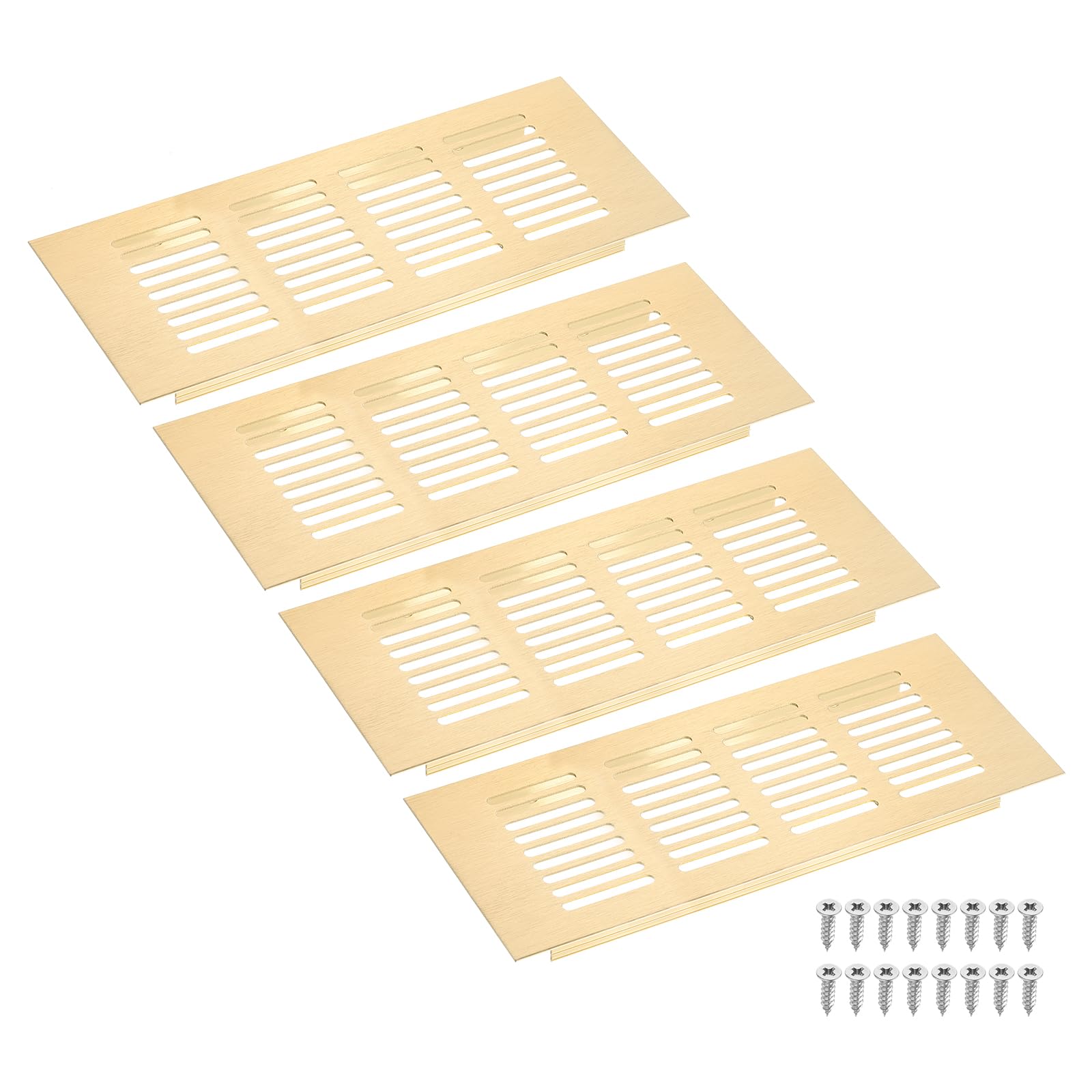 Grille d'aération pour meuble à chaussures dorée contre le renfermé