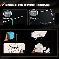 Vista 4 de Kit de cortador de espuma eléctrica de alambre caliente 4 en 1, herramienta de corte de espuma de poliestireno de 15 W/6 V con funda, kit de Caja