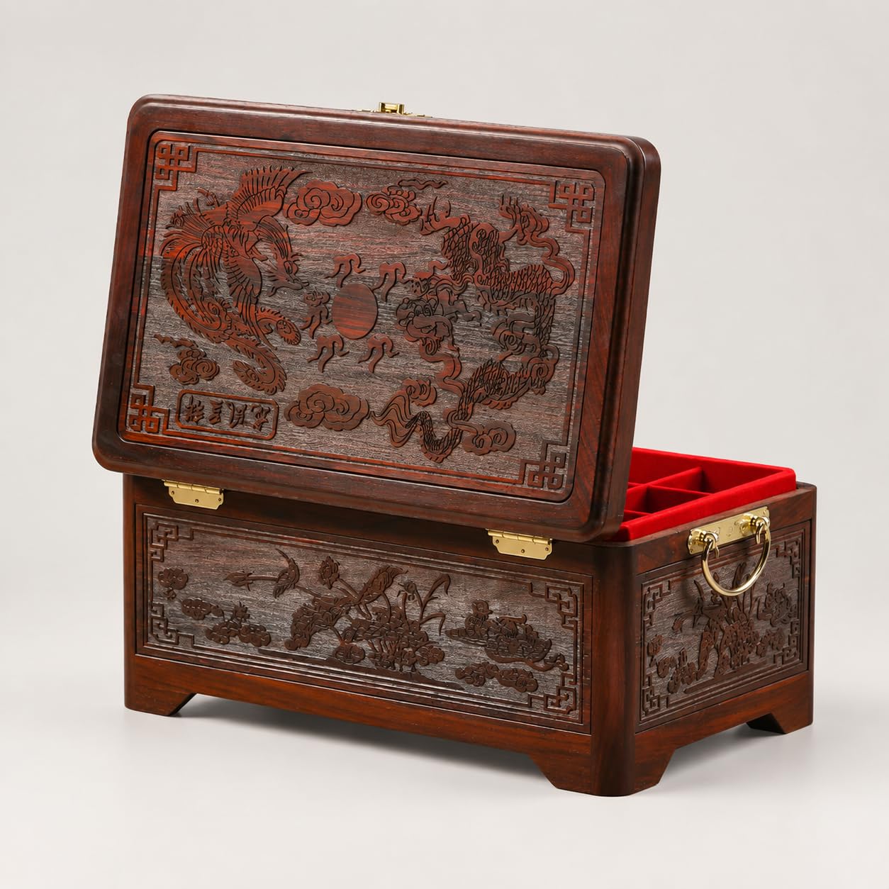 Wooden Jewelry Box Organizador para Anillos, Collares y Regalos