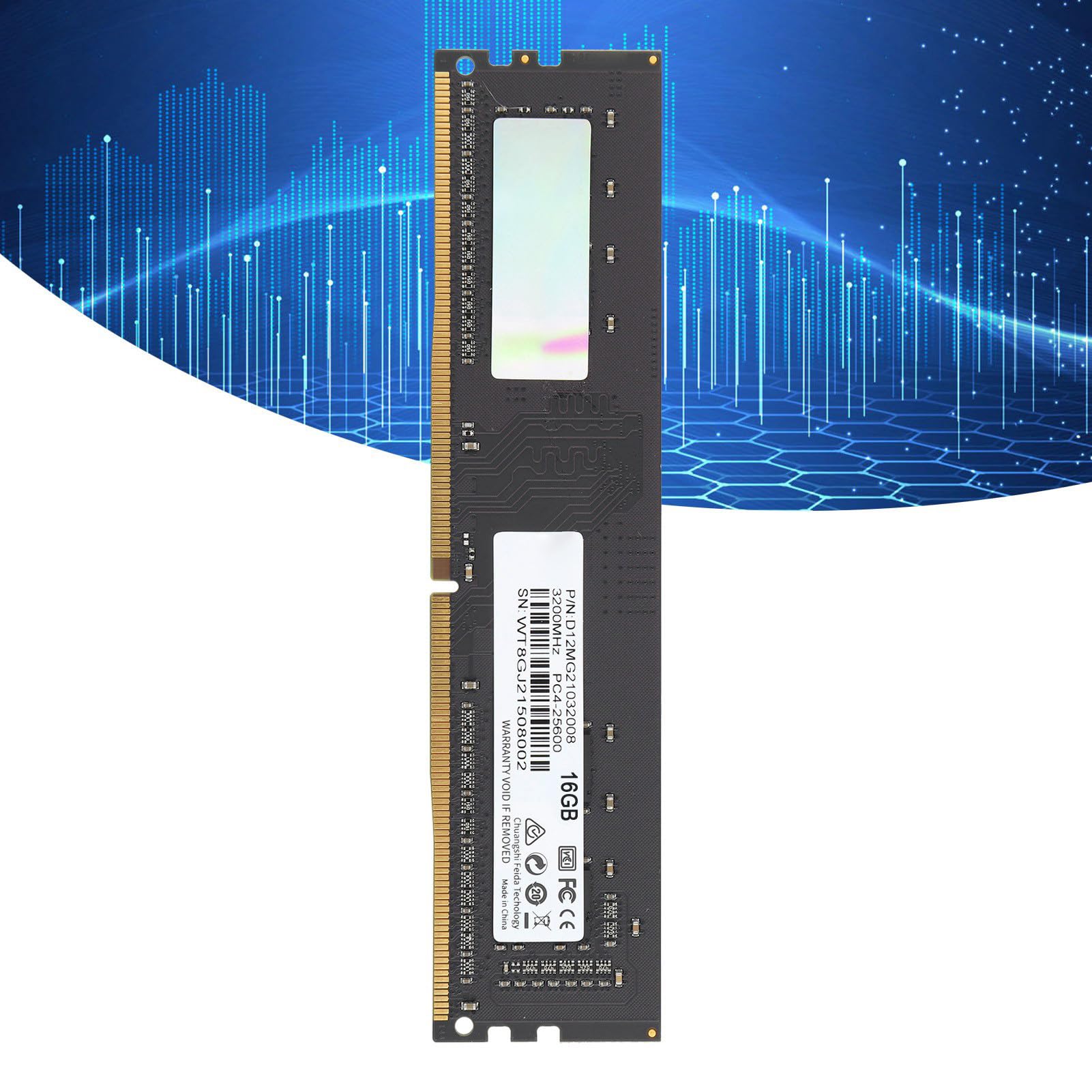 Aramox Pamięć Desktop DDR4 3200MHz, 16GB Smukły Aluminium (16GB)