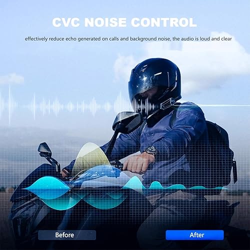 Miniatura 5 de FODSPORTS M1S-AIR 2 Way Motorcycle Bluetooth Communication System Headset Intercom Share Music 3 Music Effect Universal Helmet Intercom CVC Noise