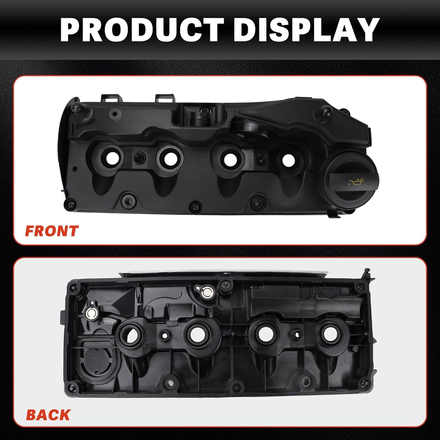 03L103469R Engine Valve Cover Compatible with Volkswagen VW Passat 2012-2014 L4 2.0L Fit Diesel Engine with Oil Filler Cap, Bolt and Gasket