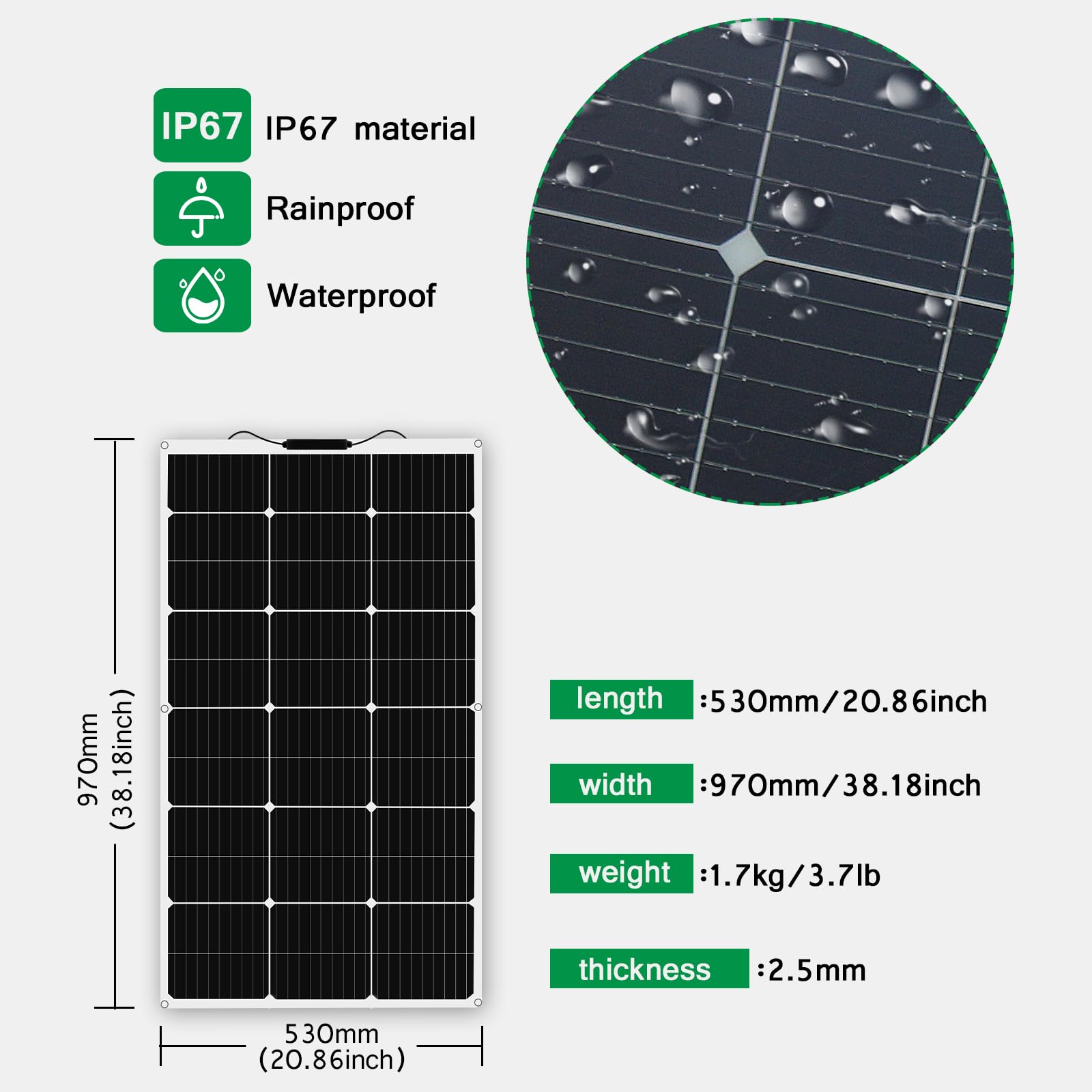 Solar Panel Kit 400W 4*100W Flexible Solar Panel 12V Photovoltaic Waterproof Solar Charger 40A Controller+3m Cable+1m Battery Clip Cable for 12v Baterry Charger (400)