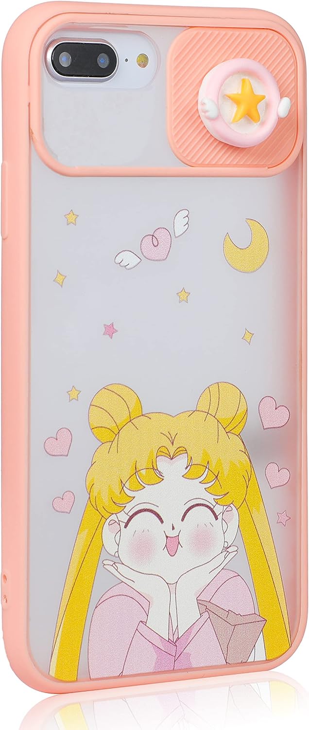 oqpa for iPhone 6 Plus/6S Plus/7 Plus/8 Plus Case Cartoon Character Kawaii Funny Cute Fun TPU Design Cover for Girls Kids Fashion Unique Aesthetic Anime Smile Girl Cases (for iPhone 6/7/8 Plus 5.5")