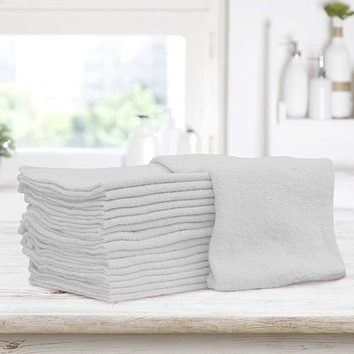 Miniatura 3 de Shop Towels Paquete de 50 trapos de limpieza reutilizables Algodón de calidad duradero 13 x 13 pulgadas Lavable a máquina Adecuado para todos
