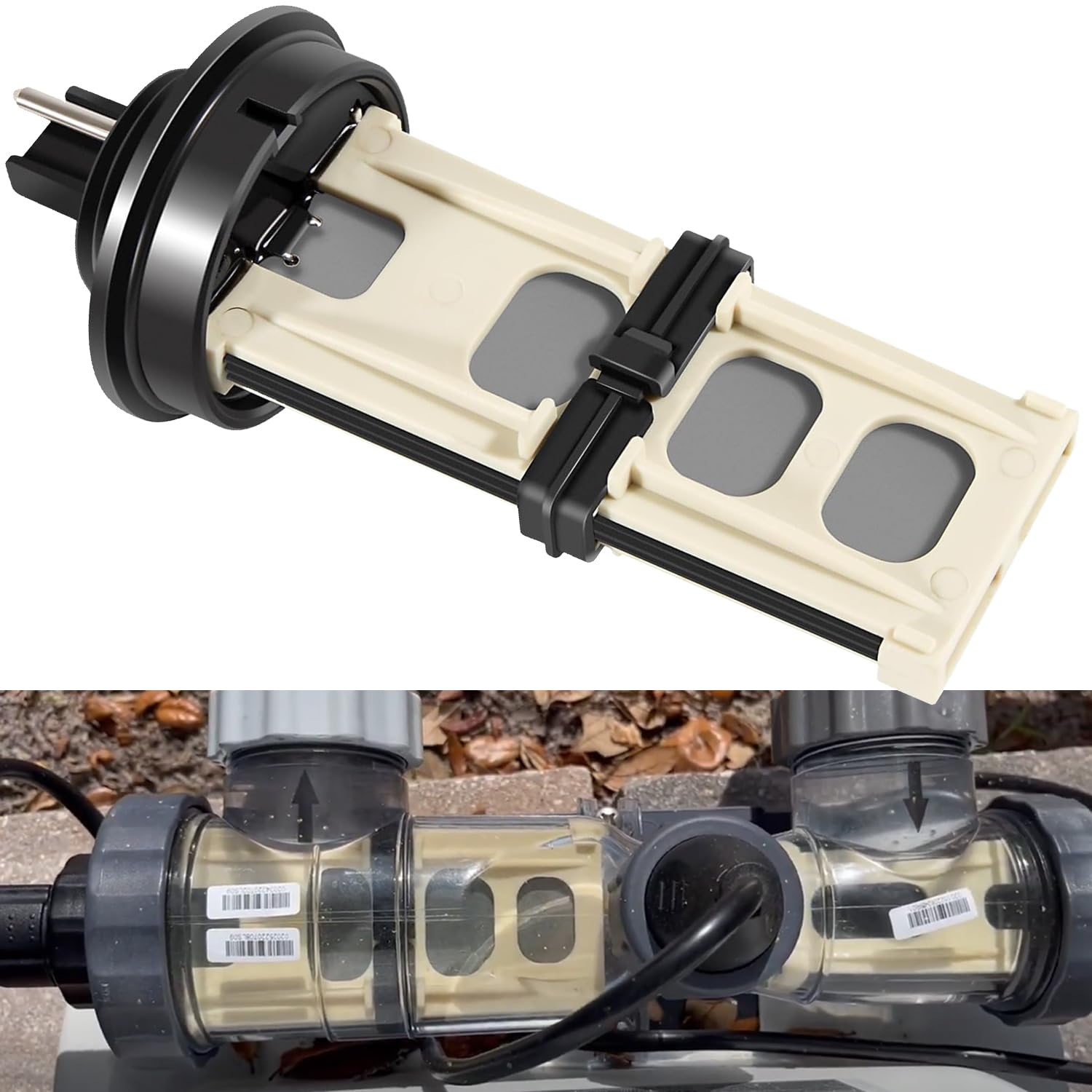 11904 Titanium Electrode Replacement Parts Suitable for Intex Krystal Clear Saltwater Chlorine System for for Pool or Spa Applications ECO6110,ECO6220,ECO6230,QS1200