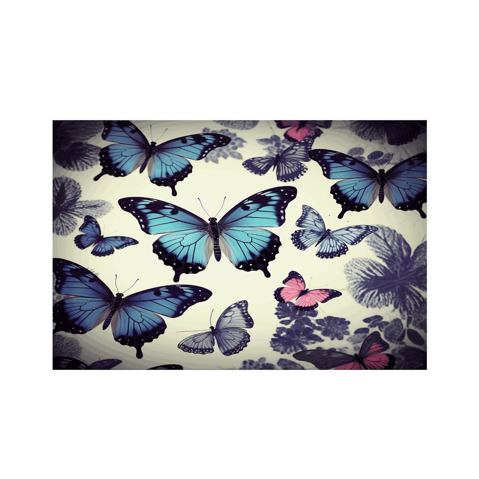 Beautiful Butterfly Placemats Non-Slip Heat Resistant Table Mats Flax Washable Cloth Place Mats Easy to Clean Premium Placemat for Kitchen Dining Table Decor Party Outdoor