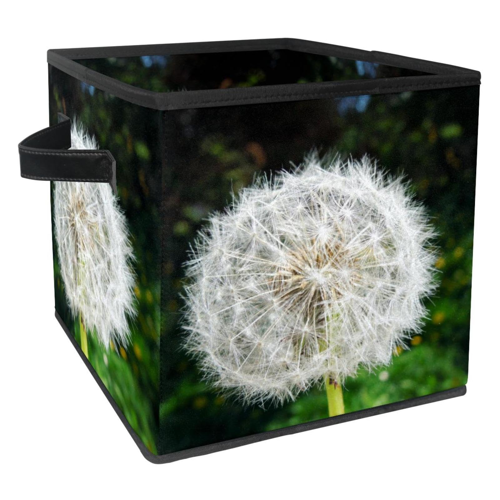 Boîte de rangement en tissu pissenlit pour chambre à coucher