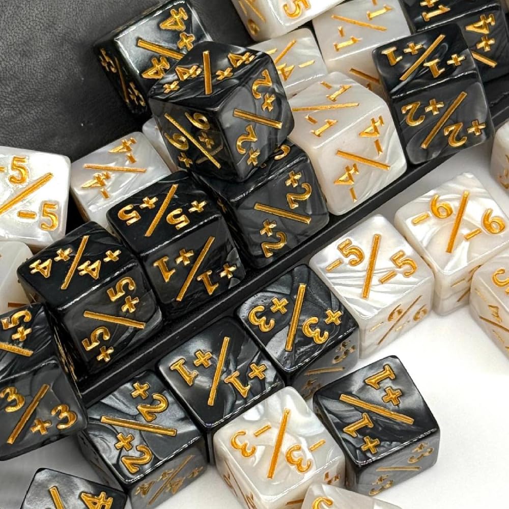 Contatore cubo, compatibile con MTG, 63 pezzi accessori per gioco di carte, contatore AbilityKeyword, 1/+1 contatore di vita, dadi D6, MTG TCG Cube Magic per accessori con custodia