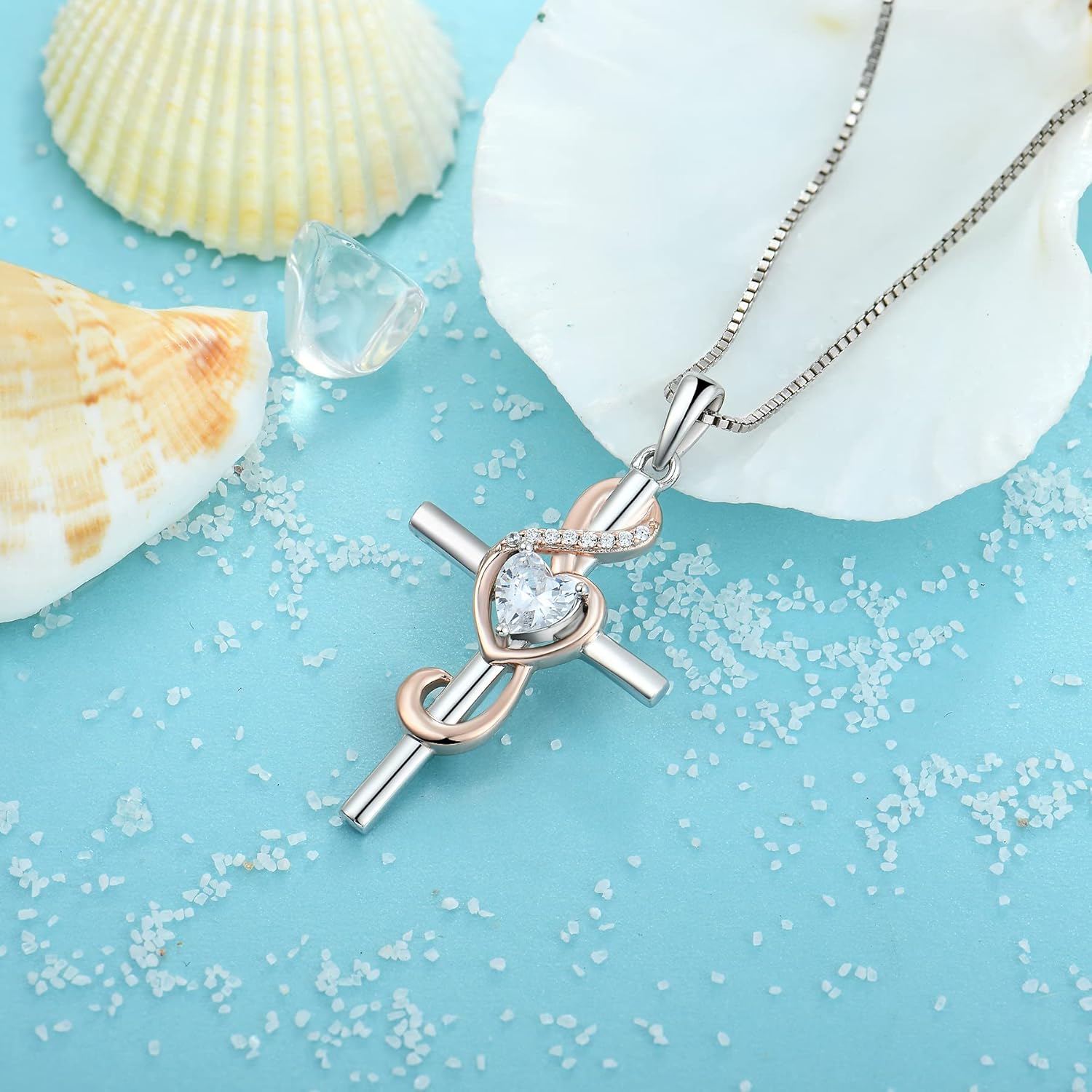 STARCHENIE Women's Note Cross Necklace Sterling Silver Crucifix Pendant Treble Clef Jewelry for Music Lover - Image 5