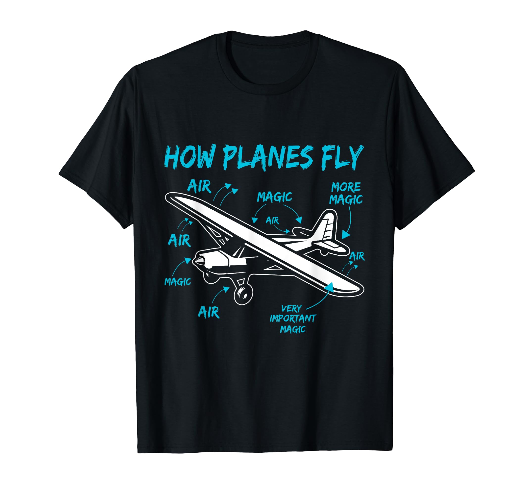Funny Mens Aviation t shirts How Planes Fly Kids Youth Pilot T-Shirt