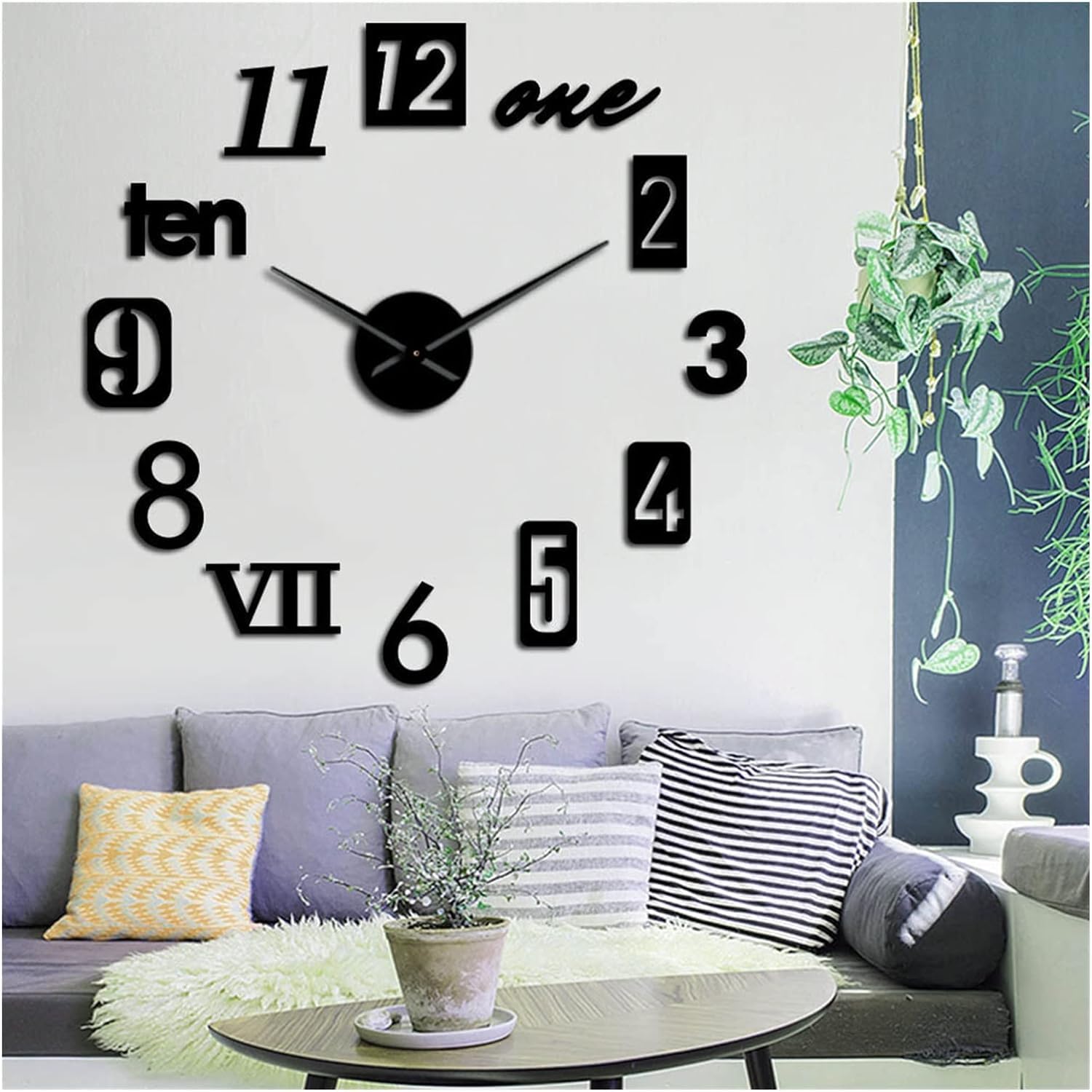Orologio Da Parete Fai Da Te 40 Cm, Orologio Da Parete Digitale Moderno Con Movimento Silenzioso Design Acrilico 3d Decorazione Da Parete Per Soggio 98262667