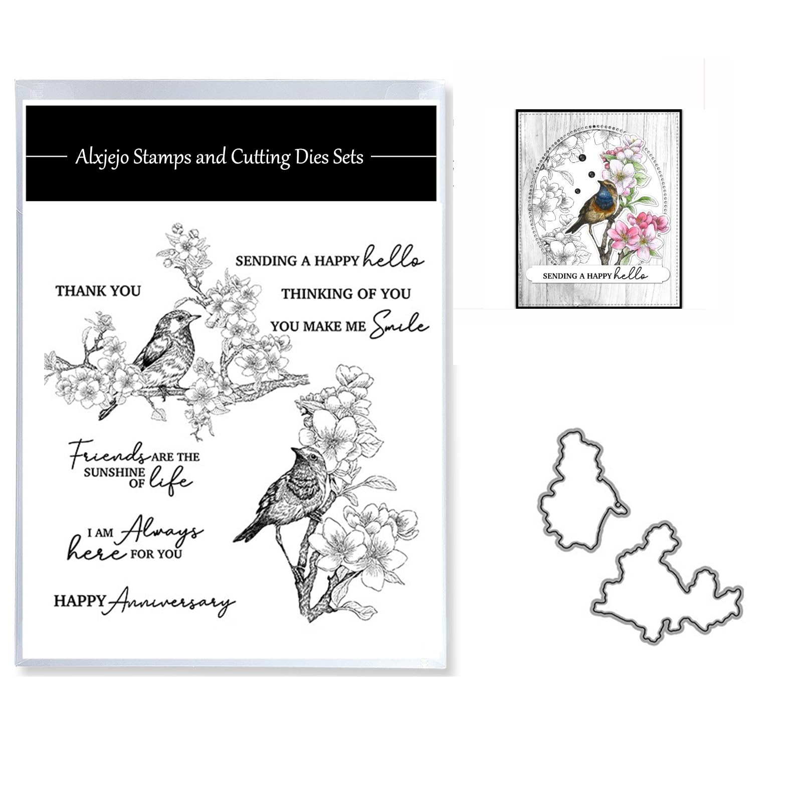 Alxjejo Cutting Dies and Stamps Set 2024-2025-2026,Stamps and die for Card Making for DIY Birthdays, Thanksgiving Day, Valentine's Day, Scrapbooking, Art Craft, Festivals Greeting Card Album