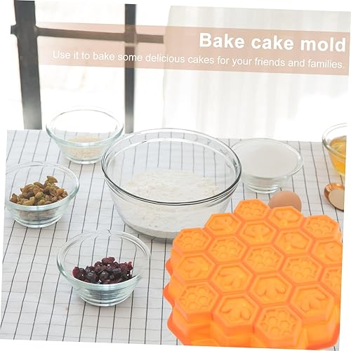 Miniatura 2 de COHEALI Molde de silicona para pastel de panal de abeja de silicona, molde de chocolate para galletas, moldes de silicona para muffins, moldes para