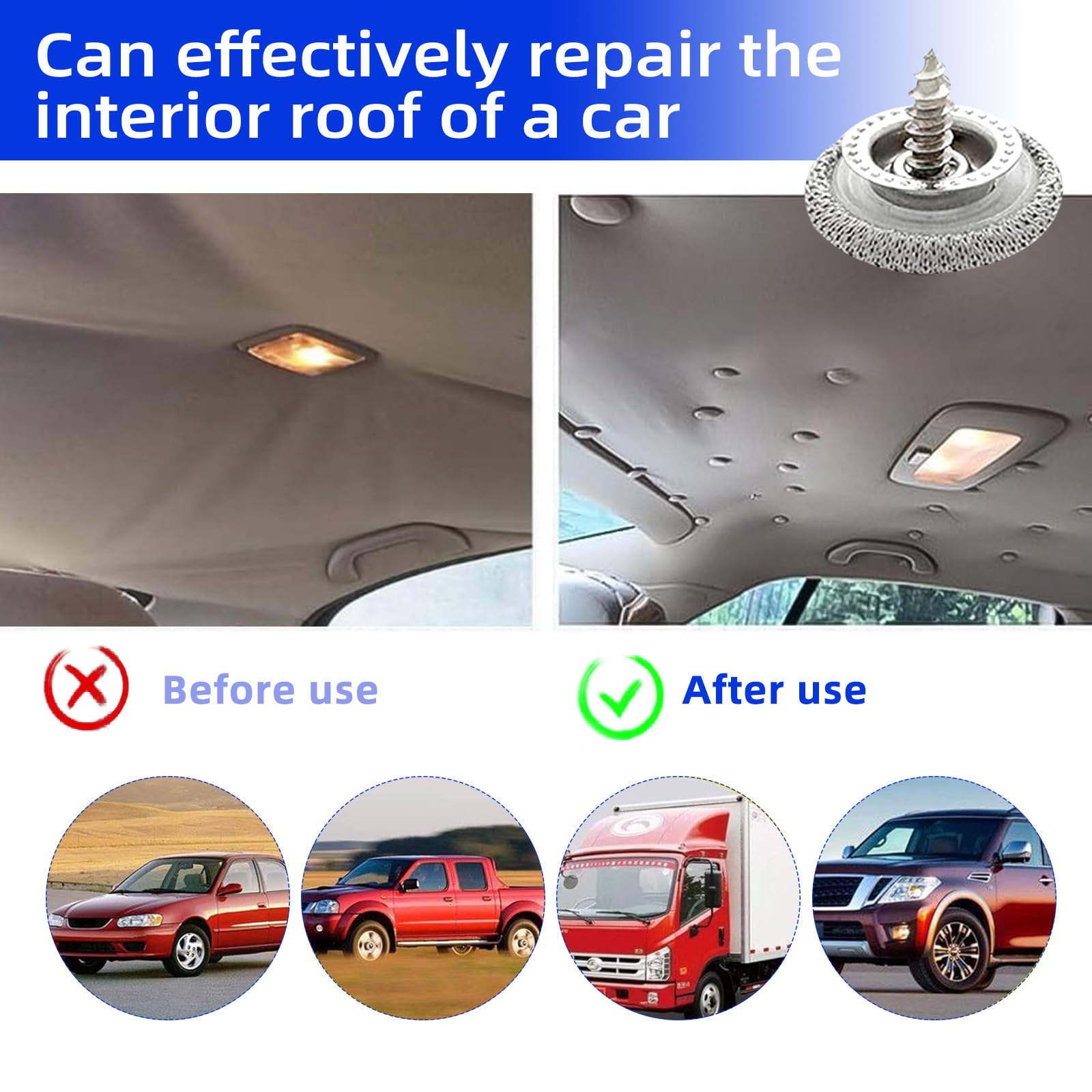 ENSEMBLE UNIVERSEL DE Rivets à Clapet De Toit De Voiture 60 Pièces Pour