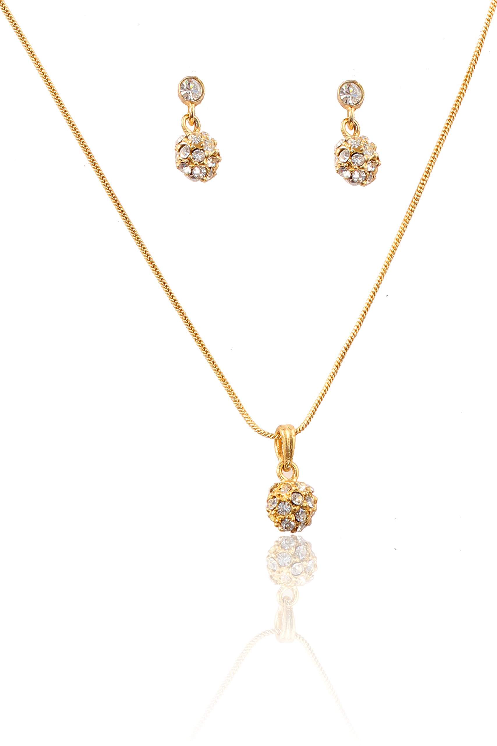 TouchstoneIndian Bollywood delicate Creative Designer Jewelry Pendant Set colorful In Gold And Silver Tone For Women.