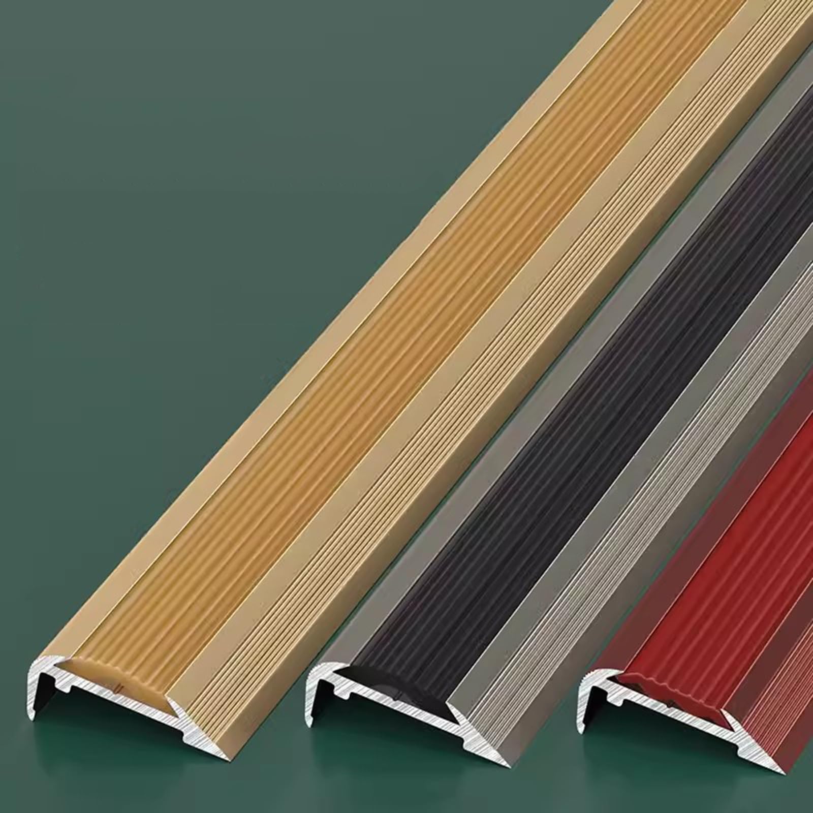 Perfil de transición Tira De Borde De Banda De Rodadura De Escalera Extra Estrecha - Bandas De Rodadura De Barra De Transición De Metal Para Escaleras De Madera Y Mármol ( Color : Length , Size : 120c